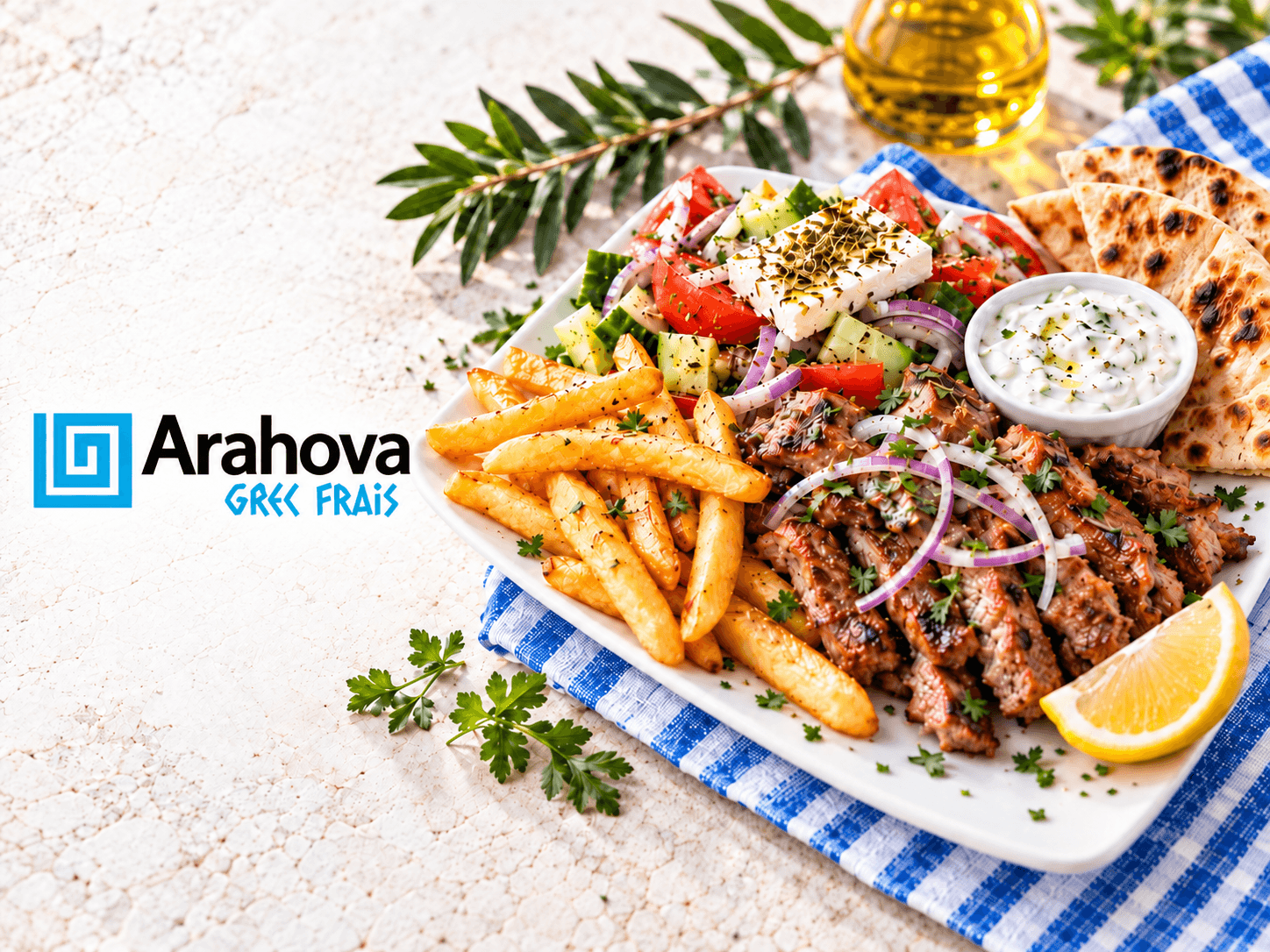 Assiette souvlaki à 1/2 prix