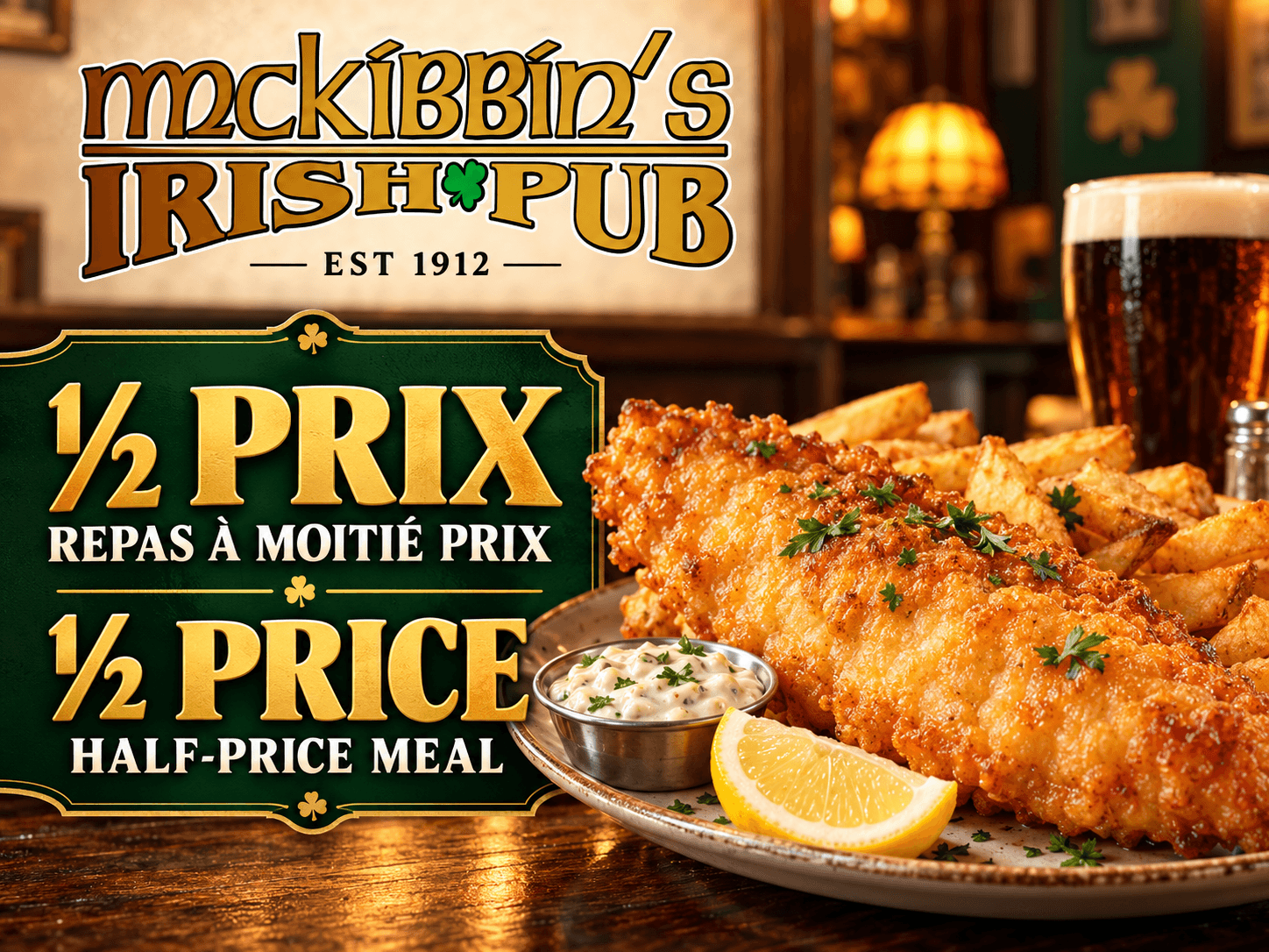 Repas à 1/2 prix